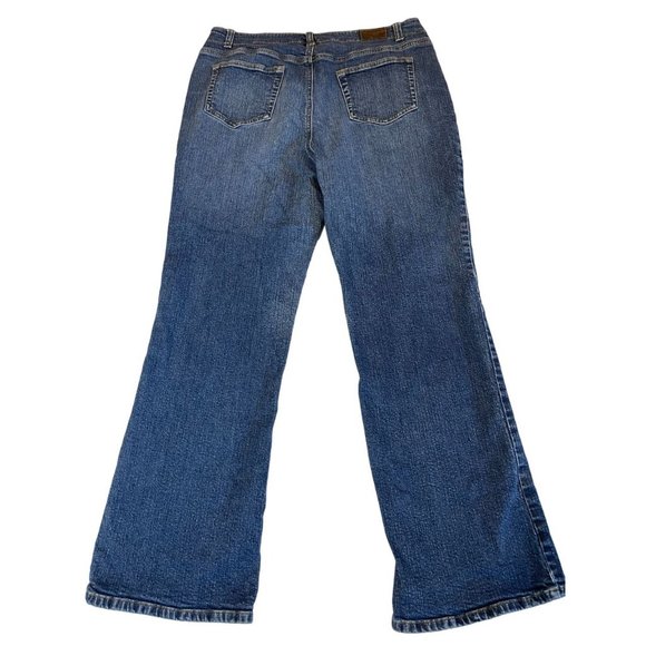 Lands End Women Vintage 1980s Jeans Boot Cut Original Fit Classic Waist Blue 16P - Picture 2 of 9